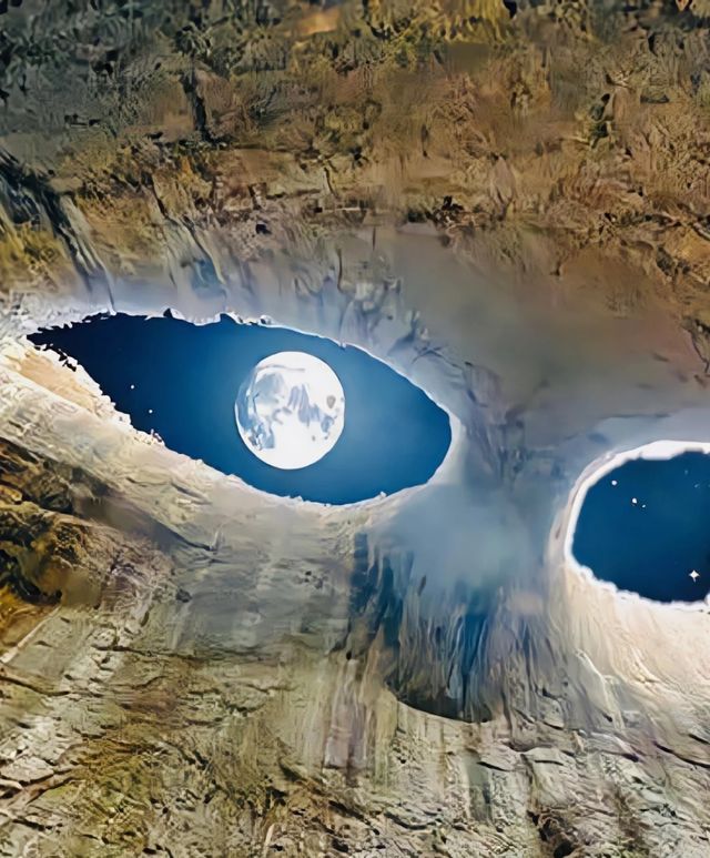 Heart-shaped cliff + Eye of God + Cave