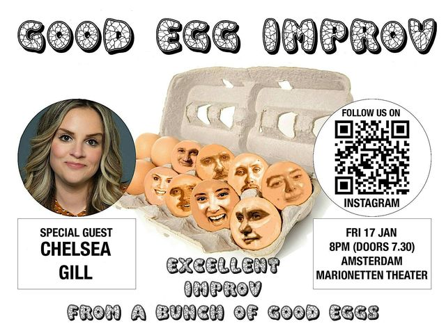 Good Egg Improv with Chelsea Gill | Amsterdams Marionetten Theater - bij de Nieuwmarkt