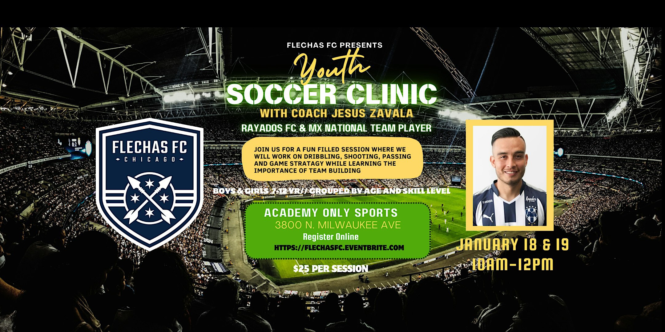 Soccer Clinic w/Jesus Zavala of Flechas FC Chicago | 3880 N Milwaukee Ave