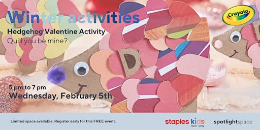 Crayola Create It Yourself Hedgehog Valentine Staples S Edmonton Common 150 | Staples South Edmonton Common Store 150
