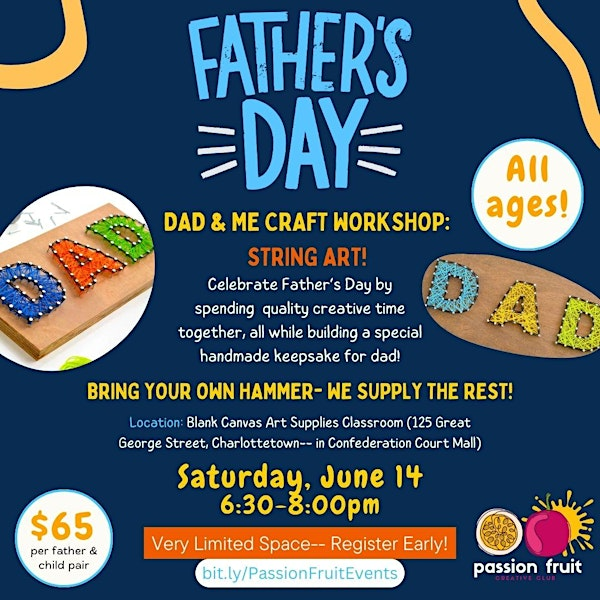 Dad & Me String Art Workshop | Blank Canvas Art Supplies