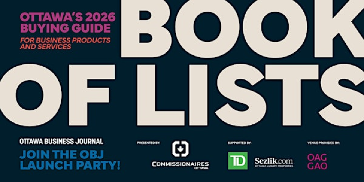 OBJ's 2026 Book of Lists Launch Party | Ottawa Art Gallery
