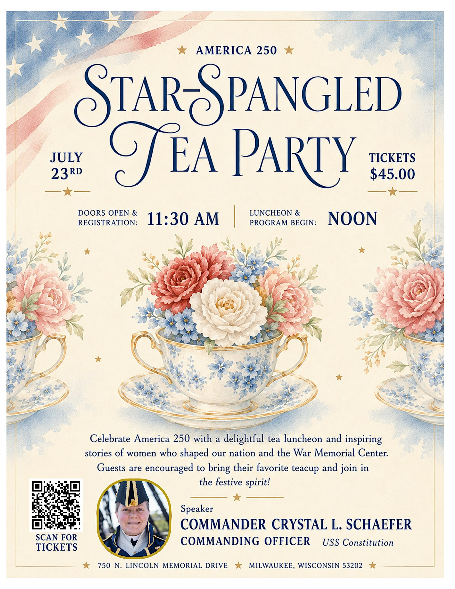 Star Spangled Tea Party | War Memorial Center