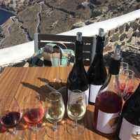 Santorini wine tasting with amazing view!