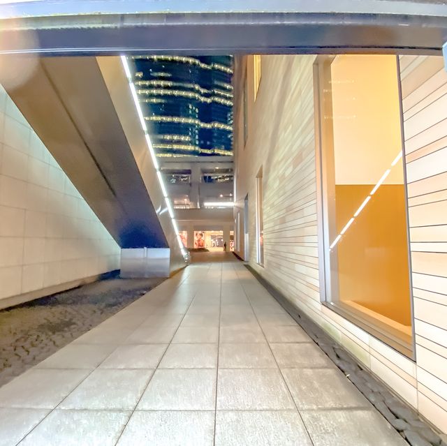 アイコニック東京汐留の入り口の夜の様子