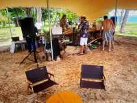 Lovely beach bar at Nina beach camp