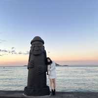 에메랄드 빛깔 맑은 바다와 노을을 구경할 수 있는 제주 협재해수욕장🌊
