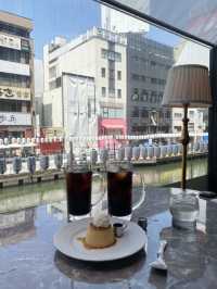 📍大阪観光 道頓堀川を眺めながらティータイム☕️🤎🥞 【星乃珈琲店】道頓堀店