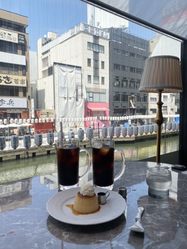 📍大阪観光 道頓堀川を眺めながらティータイム☕️🤎🥞 【星乃珈琲店】道頓堀店