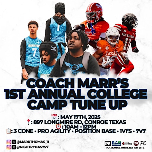 Marr's 1st Annual College Camp Tune Up | 897 Longmire Rd
