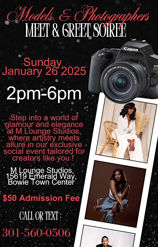Models & Photographers Studio Meet & Greet Soiree | M Lounge Studios