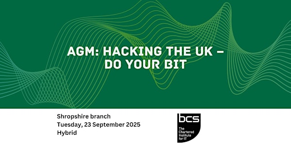 Hybrid: AGM: Hacking the UK – Do your bit - Shropshire branch | The Pheasant Inn