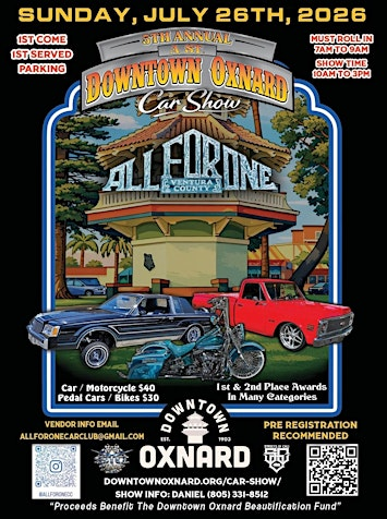 All for One  Downtown Oxnard Car Show | Downtown Oxnard