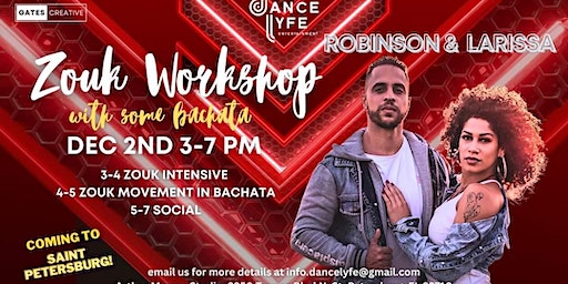 Zouk Workshop with Robinson and Larissa | Arthur Murray Dance Studio of St. Petersburg, Tyrone Boulevard North, St. Petersburg, FL, USA