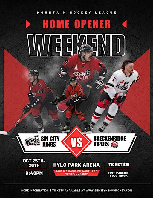 Breckenridge Vipers vs Sin City Kings "Home Opener" Semi-Pro Hockey | Hylo Park Arena