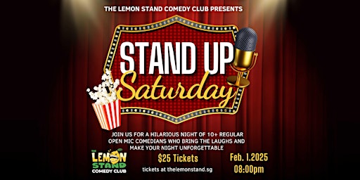 Stand Up Saturday | Saturday Feb 1st 2025 @ The Lemon Stand Comedy Club | The Lemon Stand