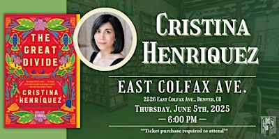 Cristina Henriquez Live at Tattered Cover Colfax | Tattered Cover Colfax