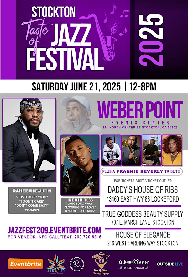 2nd Annual Stockton Taste of Jazz | Weber Point Events Center