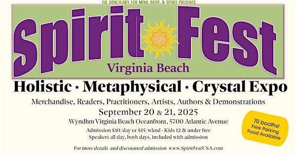 Spirit Fest™ Metaphysical and Holistic Fair - Virginia Beach | Wyndham Virginia Beach Oceanfront