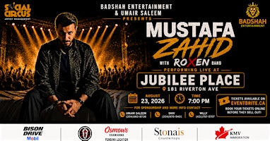 Mustafa Zahid with Roxen band | Winnipeg | 23rd Aug 2026 | Jubilee Place