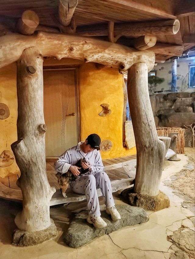 겨울감성 최고봉 황토 버섯집, 하동 지리산흙집풍경🍄