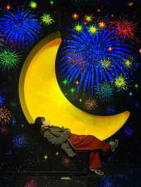 달 포토존에 누워서 불꽃놀이 구경하기🎇🌙