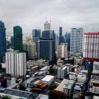 breakfast  with skyscrapers view at Baiyoke