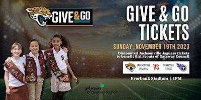 Jaguars vs Titans Nov 19 Give and Go Tickets | TIAA Bank Field