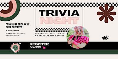 Trivia Night hosted by Talia Tucker | Marmalade Lounge and Boutique