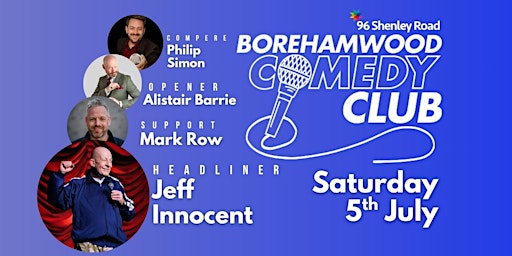 Borehamwood Comedy Club at 96 | 96 Shenley Rd