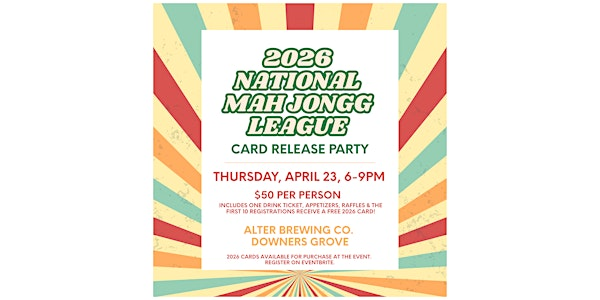 2026 NMJL Mahjong Card Release Party | Alter Brewing Company
