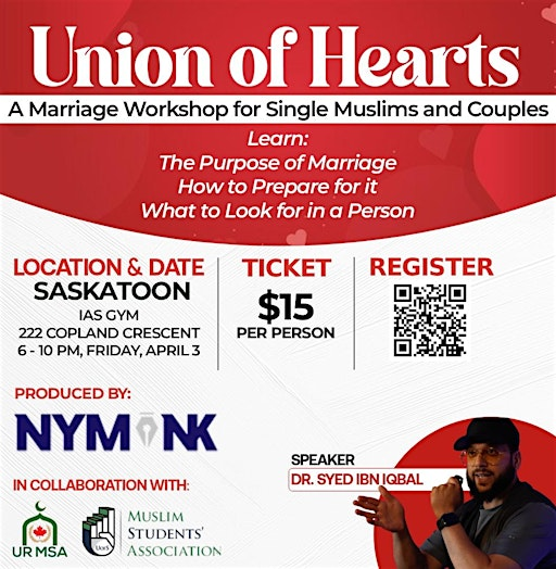 Union of Hearts (Saskatoon) Marriage Workshop | Islamic Association of Saskatchewan (IAS)