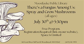 There's a Fungus Among Us: Spray and Grow Mushrooms | Moosilauke Public Library