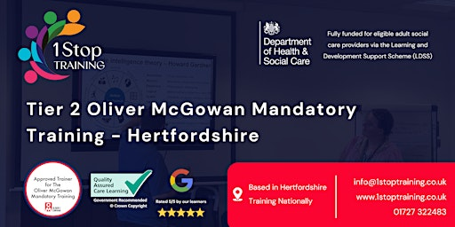 Tier 2  Oliver McGowan Mandatory Training (Hertfordshire) | St John's Methodist Church