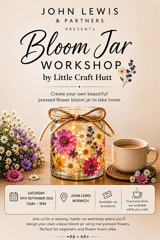 Bloom Jar Workshop At John Lewis | John Lewis & Partners