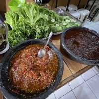 Local lunch at a Warung