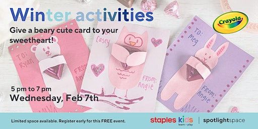 Crayola "Create It Yourself" Candy Valentine Card | Staples Richmond Hill 155