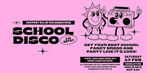 School Disco | Mold Rugby Club, Mold, UK