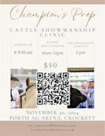2024 Champion's Prep Cattle Showmanship Clinic | Porth Ag Arena
