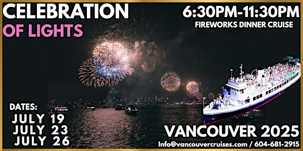 Fireworks Show Full Dinner Cruise Wednesday July 23rd | 760 Pacific Blvd