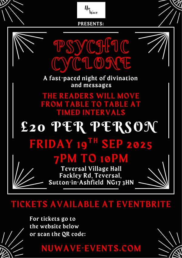 Psychic Cyclone @ Teversal | Teversal Village Hall