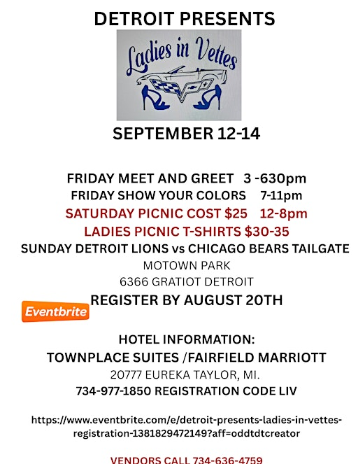 DETROIT PRESENTS LADIES IN VETTES | Heritage Park