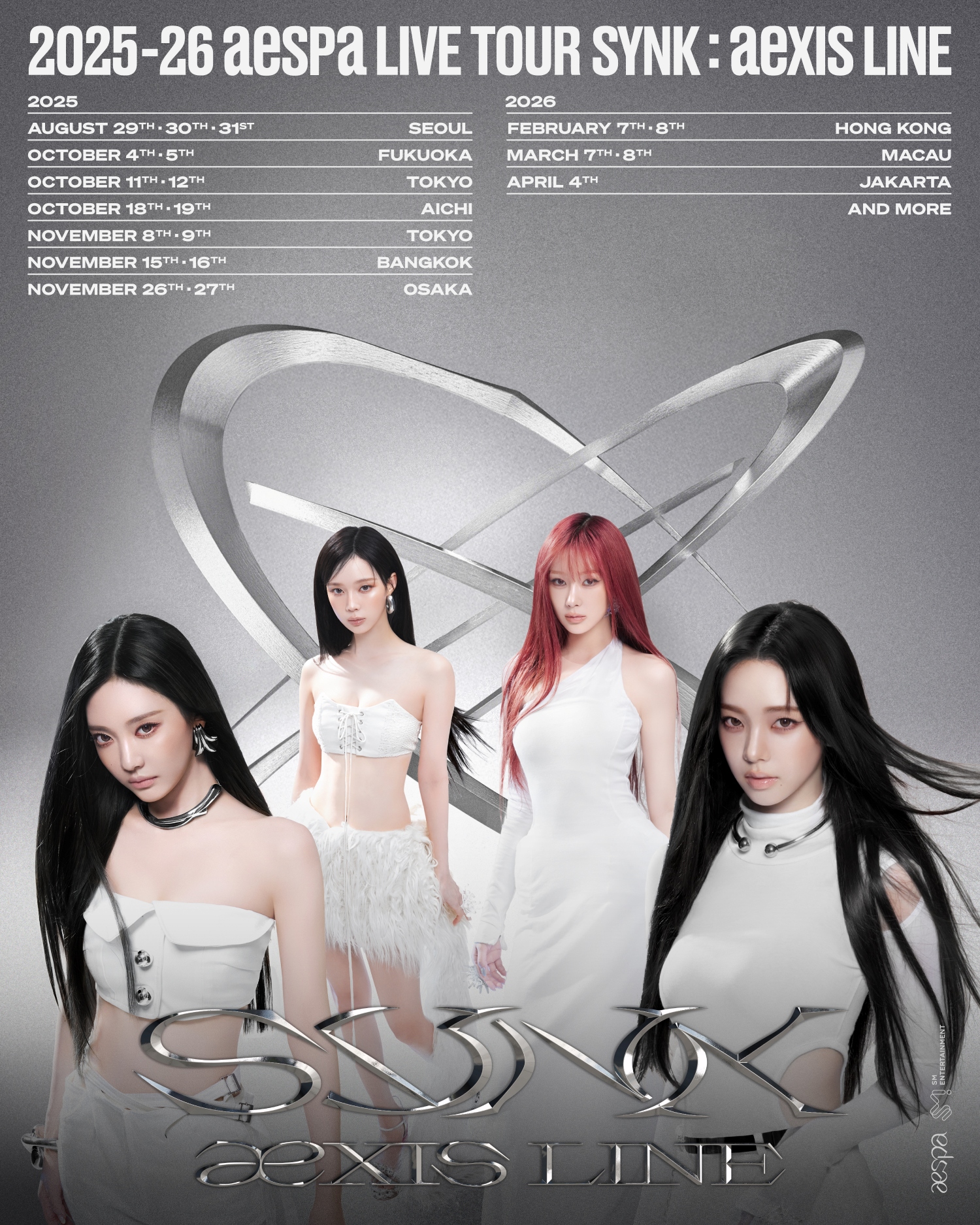 aespa《SYNK: aexIS LINE》巡迴演唱會香港站 | 2025-26 aespa LIVE TOUR - SYNK :aex's LINE in Hong Kong | 亞洲國際博覽館