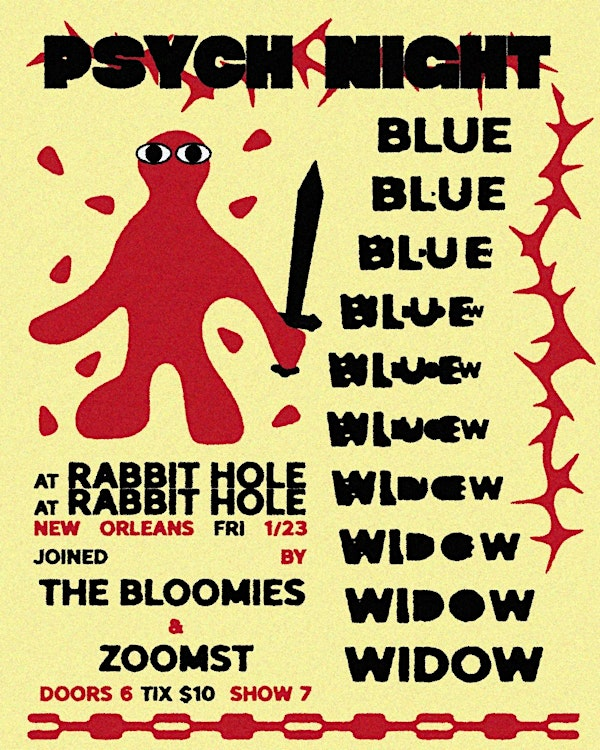 BLUE WIDOW PSYCH NIGHT | The Rabbit Hole