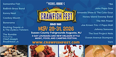 Michael Arnone’s Crawfish Fest. Tickets are now live.  Add on Jambalaya Mix | The Sussex County Fairgrounds