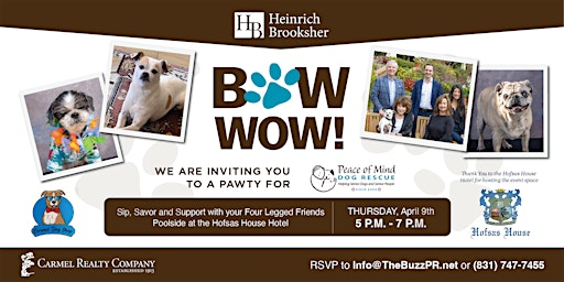 PAWTY for Peace of Mind Dog Rescue | Hofsas House Hotel