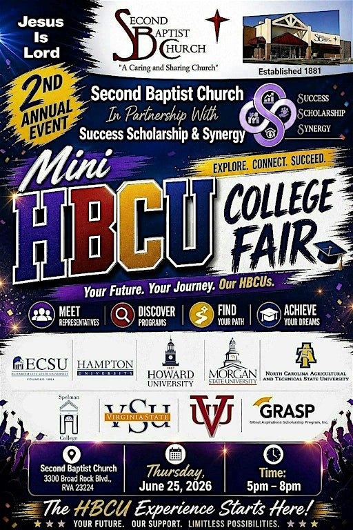 2nd Annual Mini HBCU College Fair | Second Baptist Church