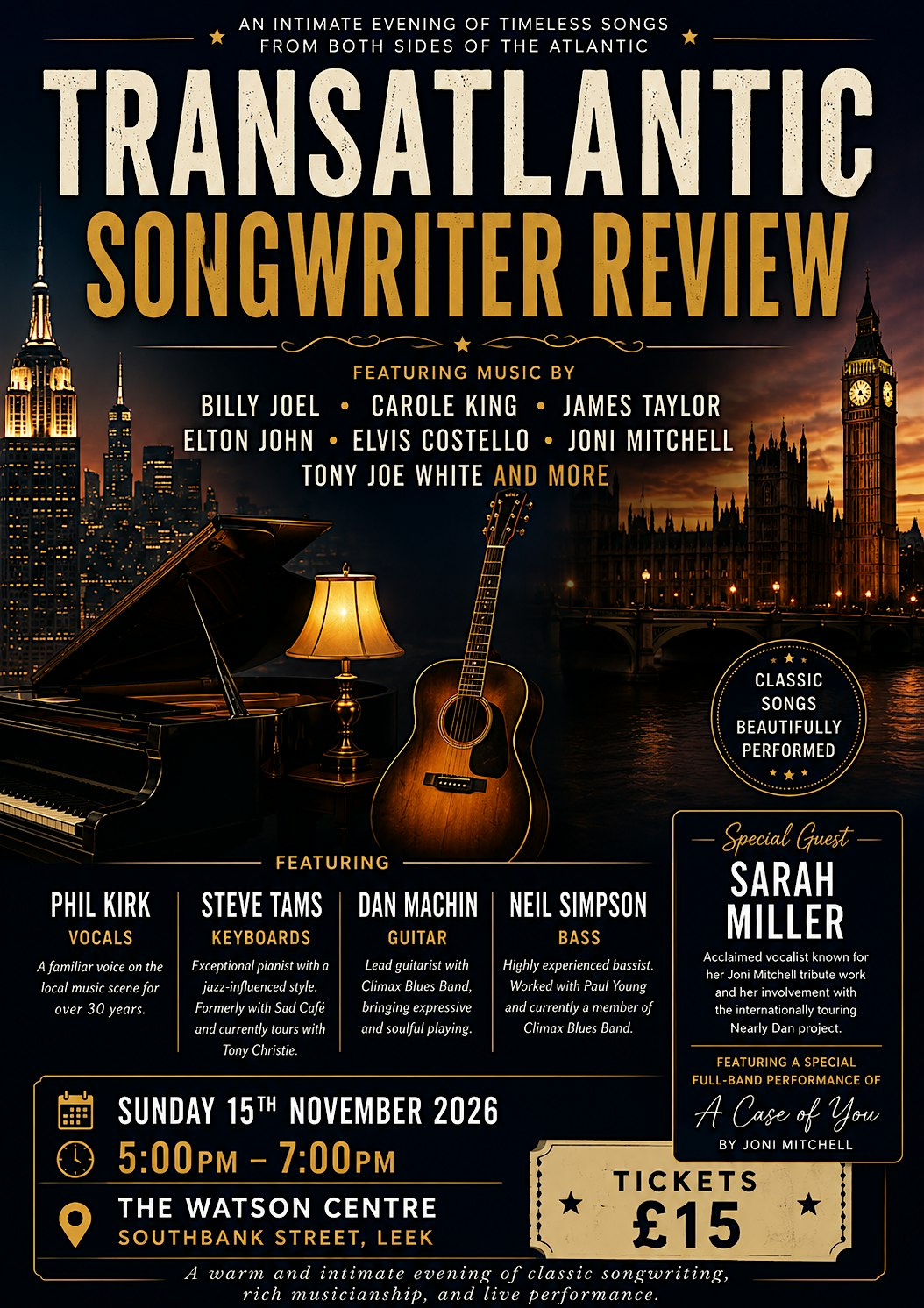 Transatlantic Songwriter Review | The Watson Centre