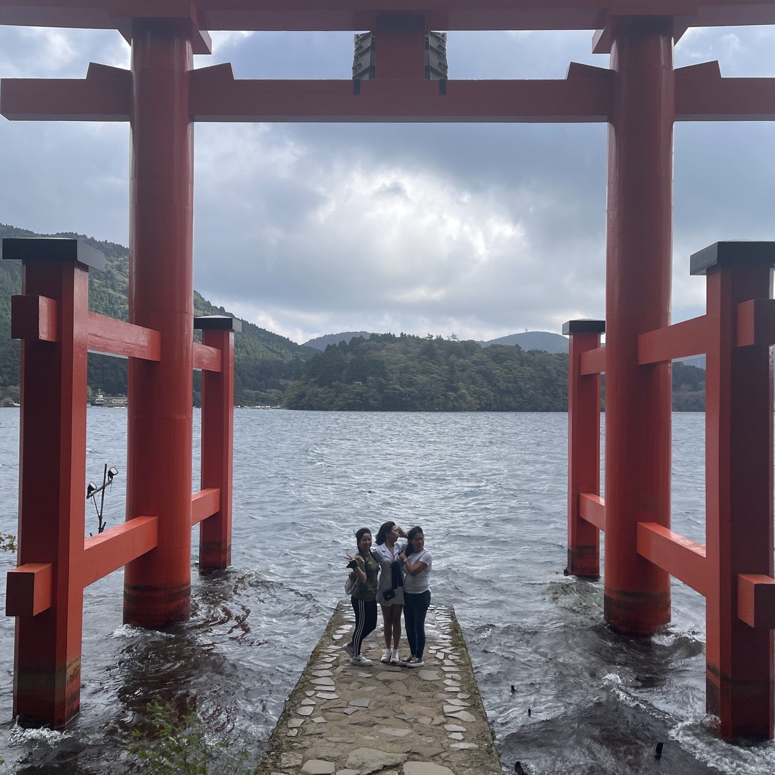 Hakone, Japan. 04th Feb, 2023. Bathers enjoy in a colored with