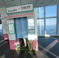 부산시내가 훤히 내려다보이는 엘시티  100층 엑스더스카이 전망대